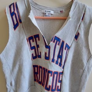 Re/do Boise State Broncos sleeveless sweatshirt